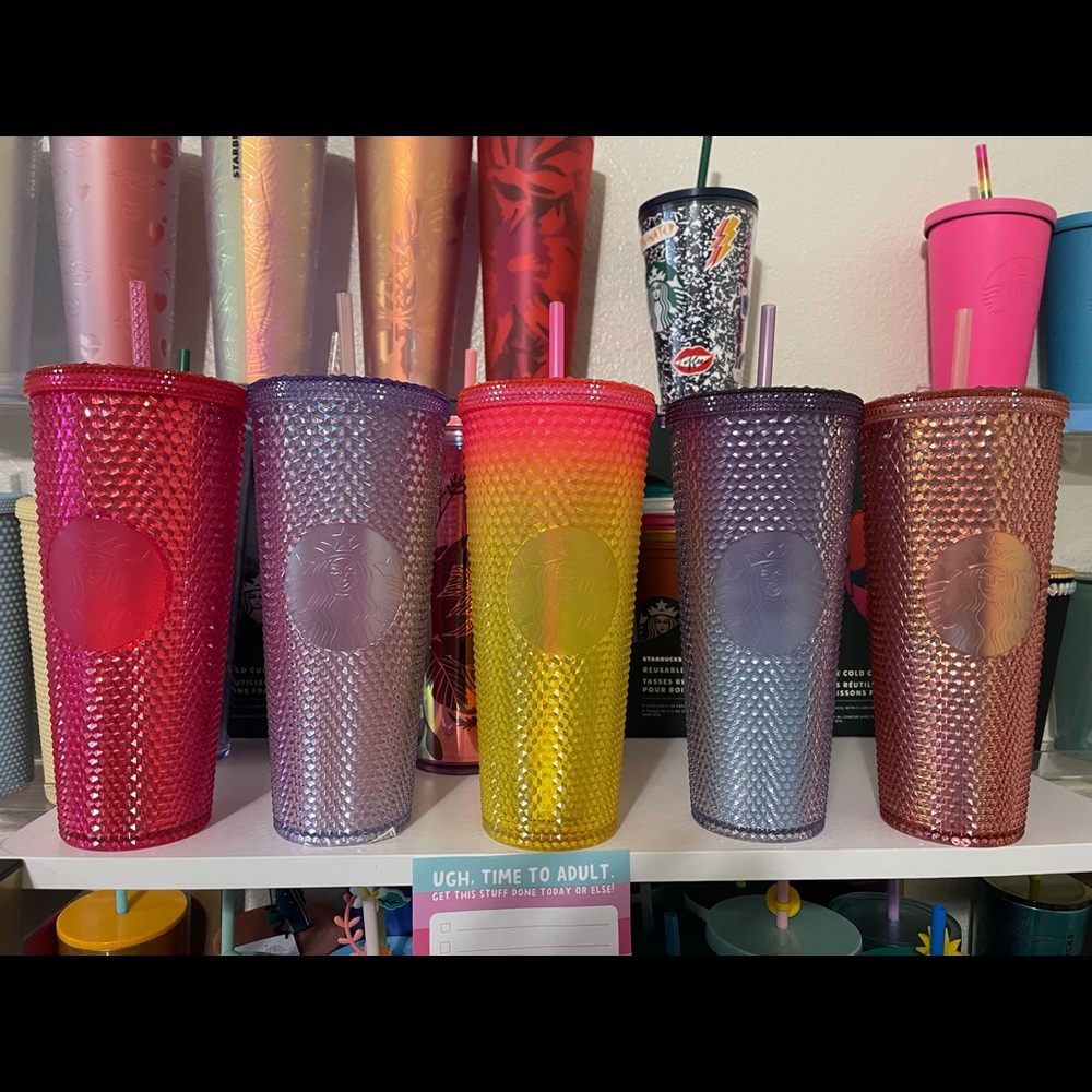 Starbucks studded bling tumblers